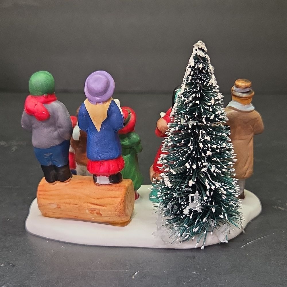 1995 Vintage Lemax Christmas Porcelain Group Carollers #53134 Village Collection - Picture 4 of 8